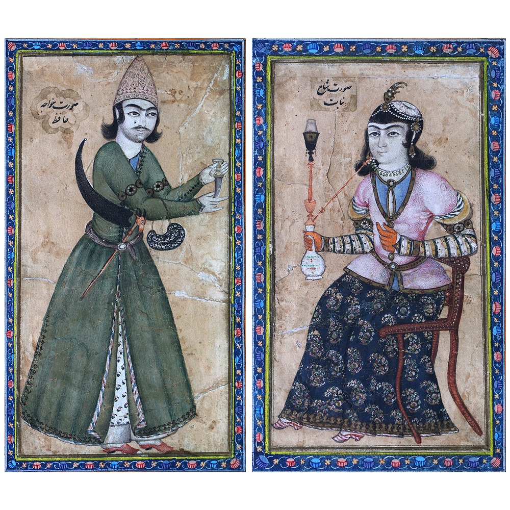 ۶۳- میرزابابا شیرازی (منسوب)- حافظ و شاخ نبات